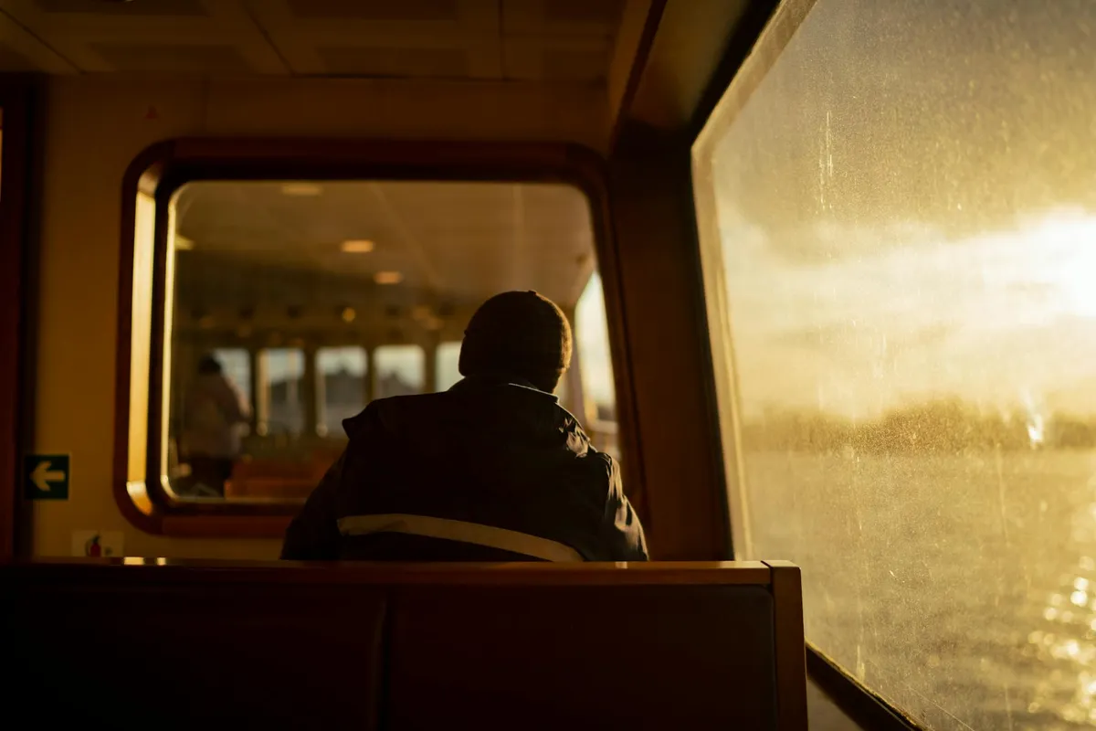 A contemplative travel moment