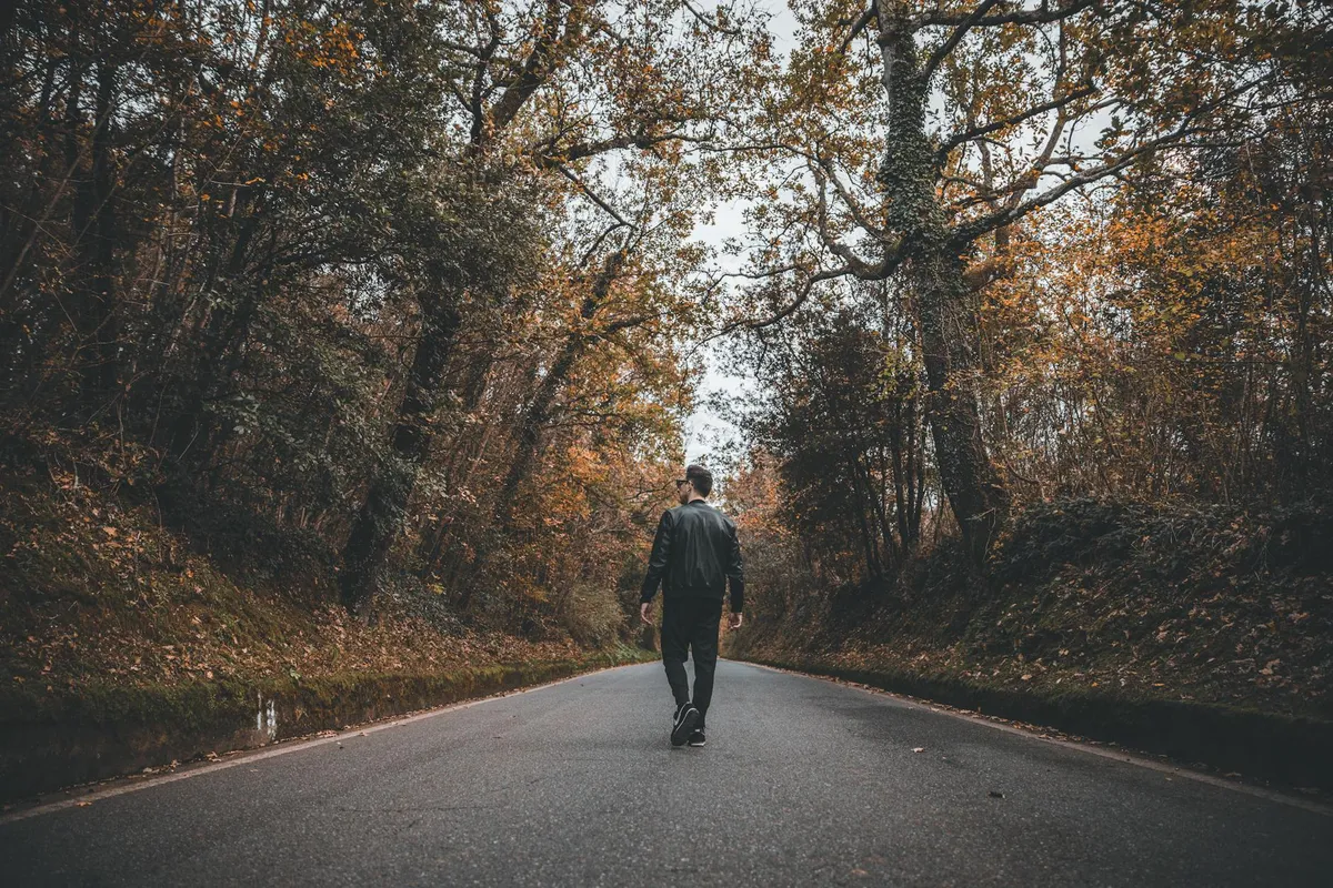 A traveler engaging with place slowly